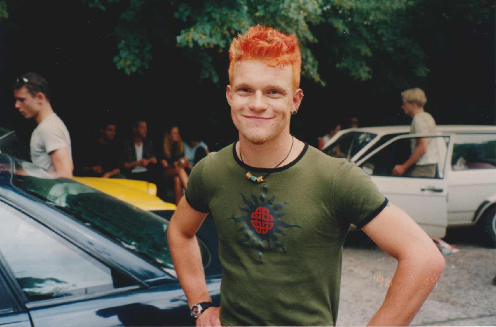 ANFANG BEGINNING_photo by Christian Stemmler_Sascha smiling at me on the parking lot, July 1996